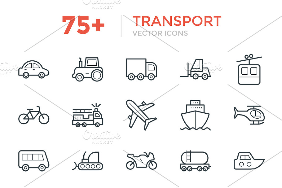 75+ Transport Vector Icons