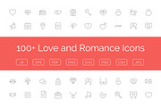 100+ Love and Romance Vector Icons 