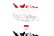 Indonesia country silhouettes