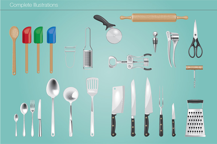 Kitchen Utensils Brushes in Photoshop Brushes - product preview 8