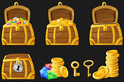 Set of treasures for 2d games