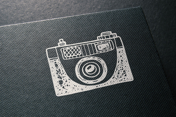 Hand drawn camera set +patterns in Camera Icons - product preview 3