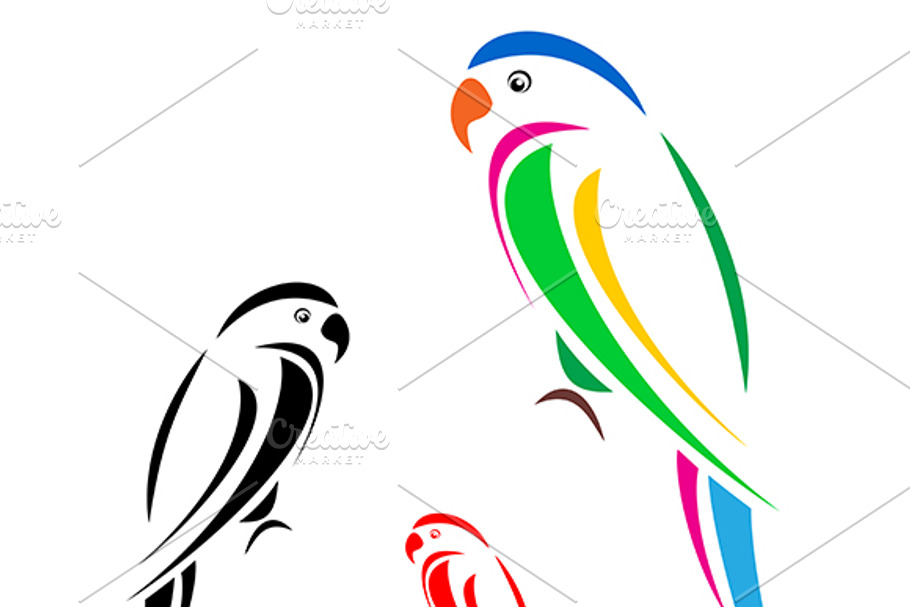 Vector image of an parrot in Graphics - product preview 8