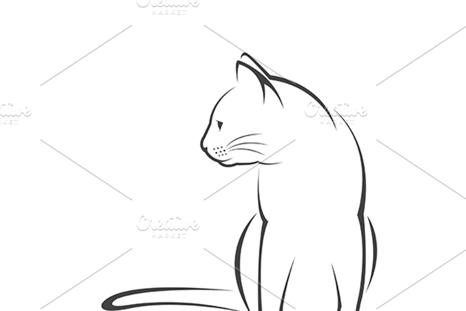 Vector of a cat design. Animal. in Graphics - product preview 8