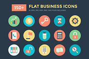 150+ Flat Business Vector Icons