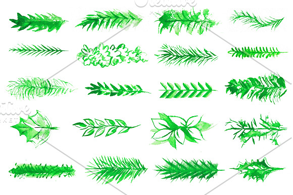 Watercolor vector brushes. in Photoshop Brushes - product preview 1
