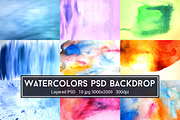 Watercolors PSD Backdrop