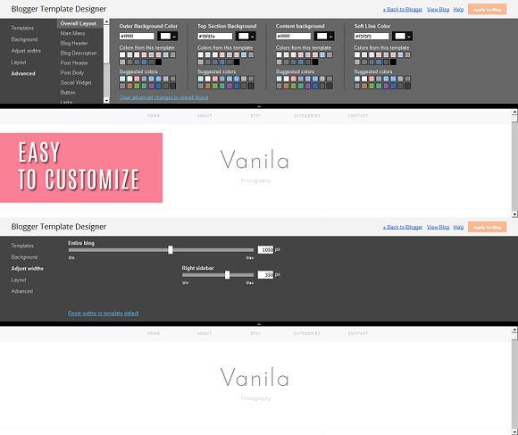 Responsive Blogger Template - Vanila in Website Templates - product preview 1