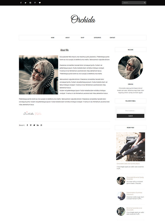 Blogger Template - Orchida in Website Templates - product preview 3