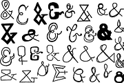 32 Hand Drawn Ampersand Vectors
