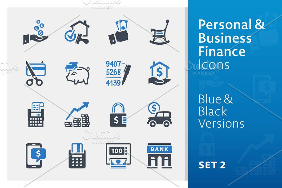 Personal & Business Finance Icons 2 in Graphics - product preview 8