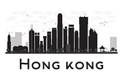 Hong Kong City skyline silhouette