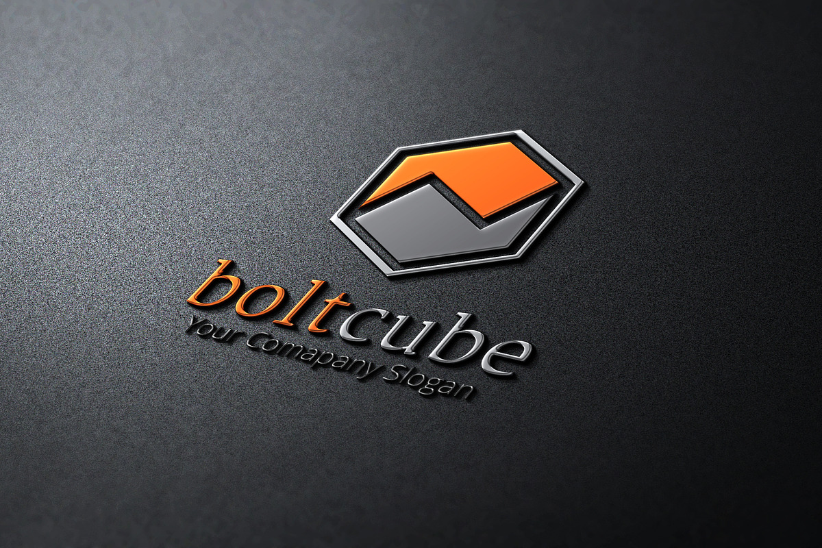 Bolt Cube in Logo Templates - product preview 8
