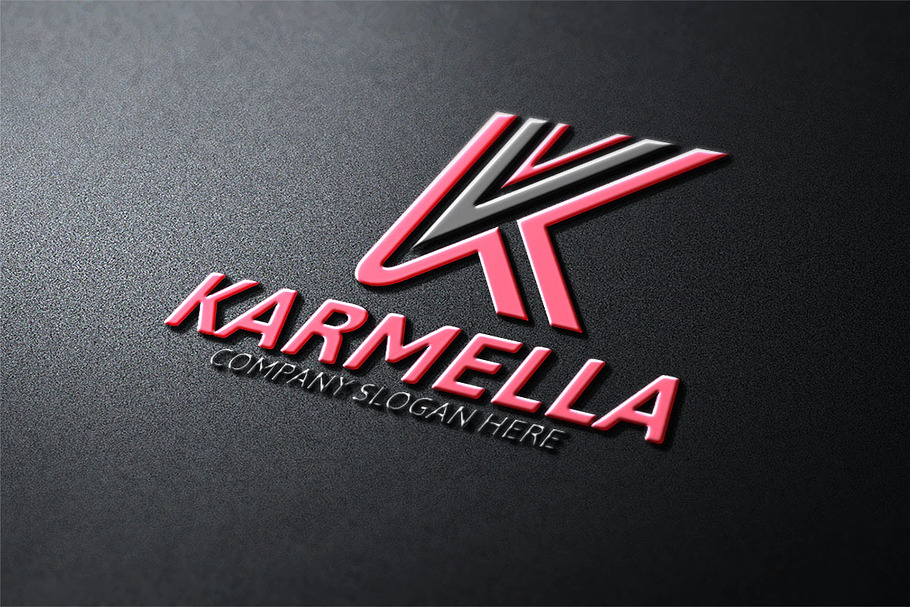 Karmella / K Letter Logo in Logo Templates - product preview 8