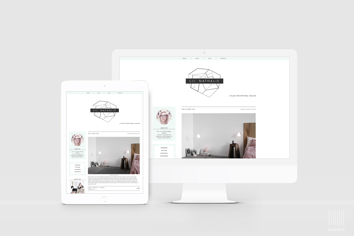 Feminine & Dainty Blogger Template in Themes - product preview 8