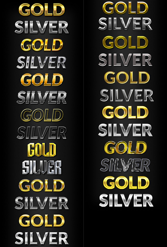 50 Gold & Silver Text Styles in Photoshop Layer Styles - product preview 2