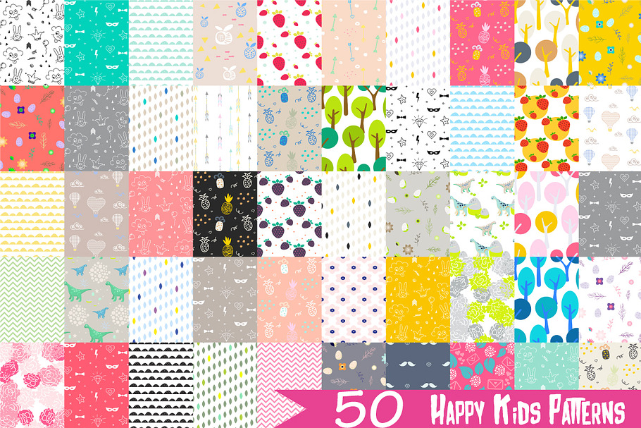 50 Happy Kids Patterns