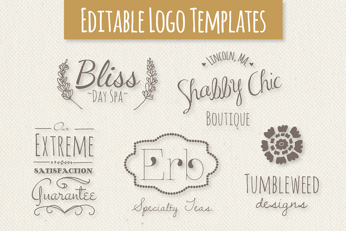 Cute Premade Logo Templates - Set 2 in Logo Templates - product preview 8