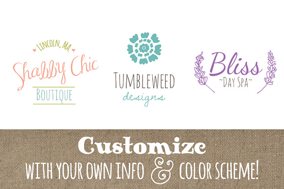 Cute Premade Logo Templates - Set 2 in Logo Templates - product preview 2