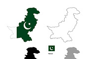 Pakistan country silhouettes