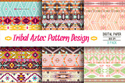 Collection Bright Aztec Patterns