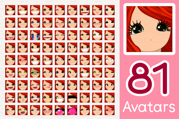 vector Avatars Pack 81 in Icons - product preview 2