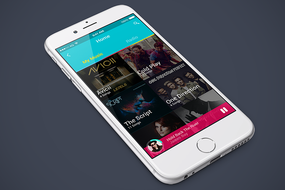 Musictris (Music App Ui) in UI Kits and Libraries - product preview 2
