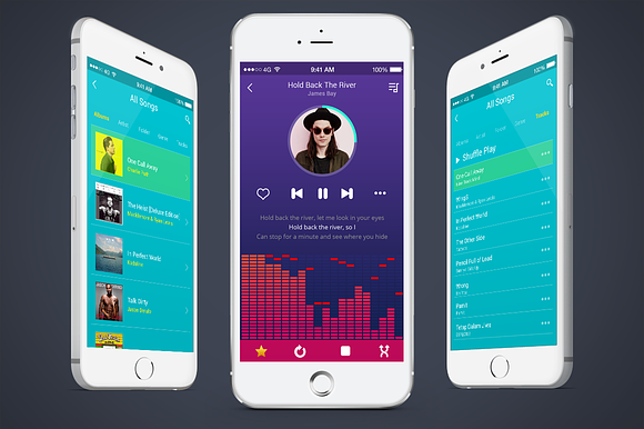 Musictris (Music App Ui) in UI Kits and Libraries - product preview 4