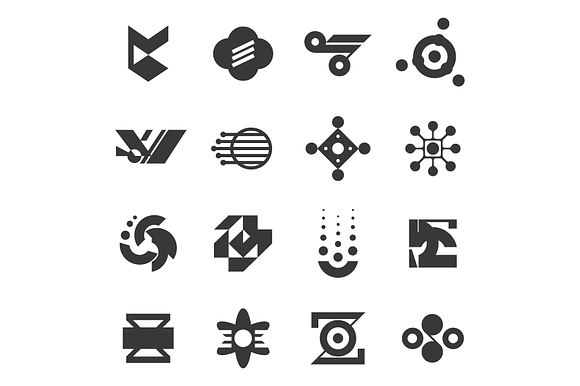 16 Abstract Icons. Sound & Music in Logo Templates - product preview 1