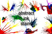 Abstract ink stains. Set
