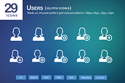 29 Users Glyph Icons