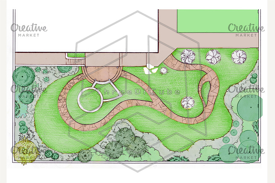 Landscaping master plan, 2d sketch