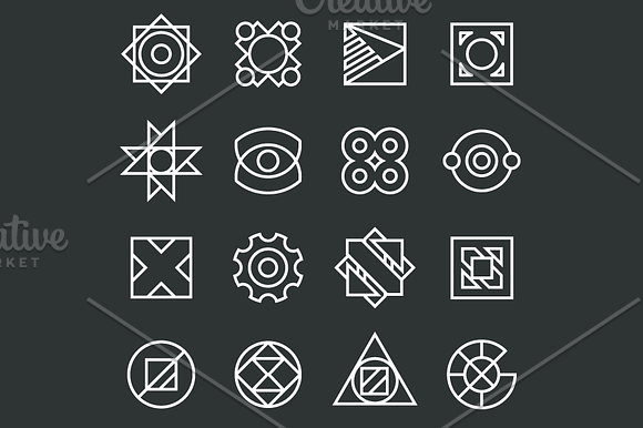 16 Abstract Icons in Logo Templates - product preview 2