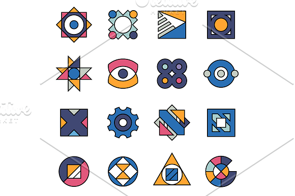 16 Abstract Icons in Logo Templates - product preview 3