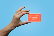 Hands Holding Business Card Mockups