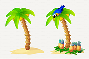 vector Palm on Island