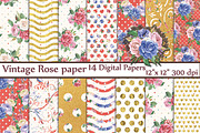 Floral digital papers