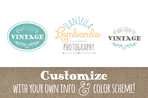 Cute Premade Logo Templates - Set 3 in Logo Templates - product preview 2