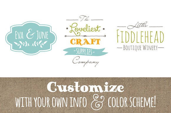 Cute Premade Logo Templates - Set 4 in Logo Templates - product preview 2