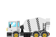 Construction cement mixer truck