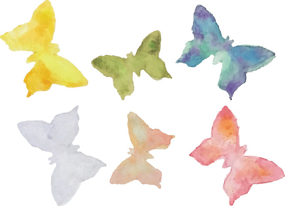 Watercolor Butterflies in Illustrations - product preview 2