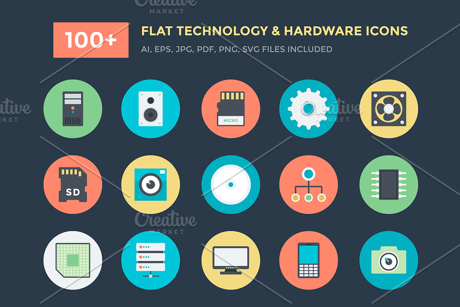 100+ Technology and Hardware Icons 