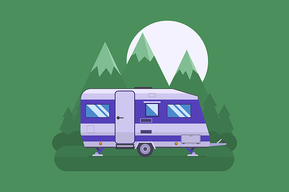 RV Travel Collection in Illustrations - product preview 1