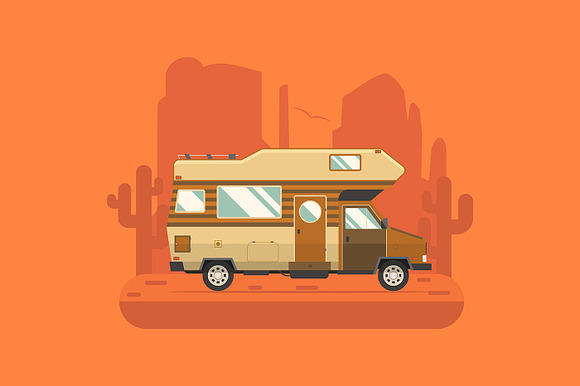 RV Travel Collection in Illustrations - product preview 2