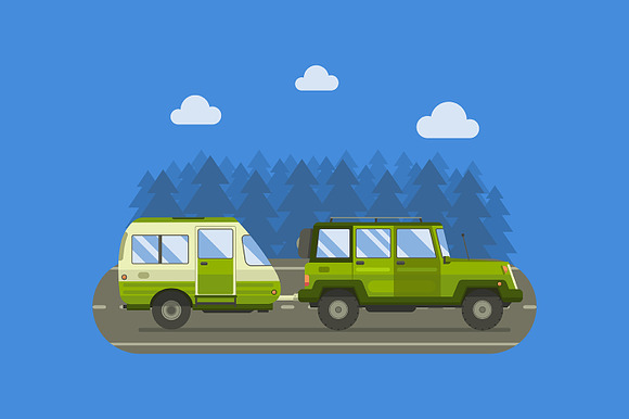 RV Travel Collection in Illustrations - product preview 4