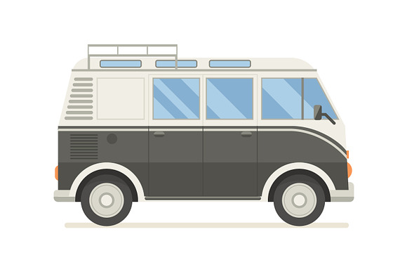 Travel Van Bus Collection in Illustrations - product preview 4