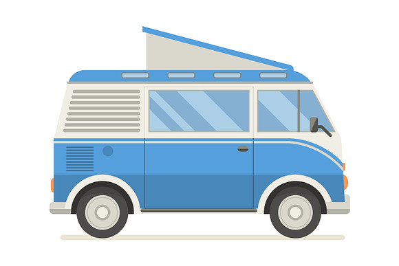 Travel Van Bus Collection in Illustrations - product preview 6