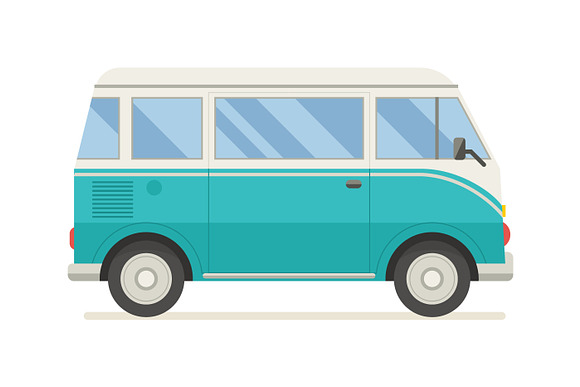 Travel Van Bus Collection in Illustrations - product preview 7