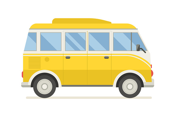 Travel Van Bus Collection in Illustrations - product preview 9
