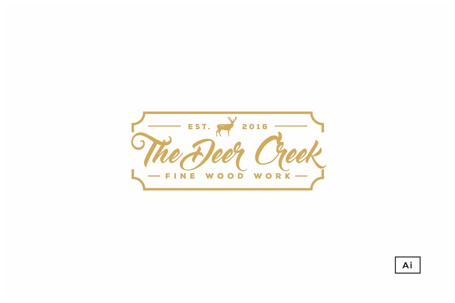 The Deer Creek Vintage Logo Template